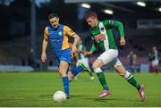 12 June 2015; Gavan Holohan, Cork City, in action against Alan McNally, Bray Wanderers. SSE Airtricity League Premier Division, Cork City v Bray Wanderers, Turners Cross, Cork. Picture credit: Eoin Noonan / SPORTSFILE