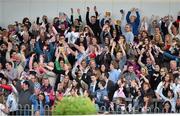 12 June 2015; Spectators do a 'Mexican Wave' during The Underwriting Exchange Ltd 'Jumping In The City' Series - Cork Leg. Curaheen Park Greyhound Stadium, Cork. Picture credit: Diarmuid Greene / SPORTSFILE