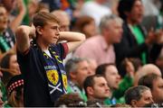 13 June 2015; A Scotland fan reacts to the Republic of Ireland goal during he first half. UEFA EURO 2016 Championship Qualifier, Group D, Republic of Ireland v Scotland, Aviva Stadium, Lansdowne Road, Dublin. Picture credit: Seb Daly / SPORTSFILE