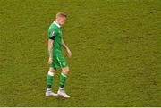13 June 2015; A dejected James McClean, Republic of Ireland, leaves the field after the final whistle. UEFA EURO 2016 Championship Qualifier, Group D, Republic of Ireland v Scotland, Aviva Stadium, Lansdowne Road, Dublin. Picture credit: Brendan Moran / SPORTSFILE