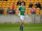 13 June 2015; Laois goalkeeper Graham Brody reacts after Kildare's Eamonn Callaghan scored his sides first goal. Leinster GAA Football Senior Championship, Quarter-Final Replay Kildare v Laois. O'Connor Park, Tullamore, Co. Offaly. Picture credit: Piaras Ó Mídheach / SPORTSFILE