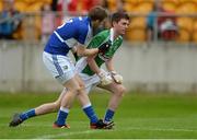 13 June 2015; Laois goalkeeper Graham Brody is consoled by team-mate Mark Timmons after Kildare's Eamonn Callaghan scored his sides first goal. Leinster GAA Football Senior Championship, Quarter-Final Replay Kildare v Laois. O'Connor Park, Tullamore, Co. Offaly. Picture credit: Piaras Ó Mídheach / SPORTSFILE