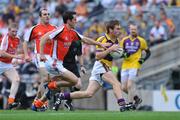 9 August 2008; Redmond Barry, Wexford, in action against Aaron Kernan, Armagh. GAA Football All-Ireland Senior Championship Quarter-Final, Armagh v Wexford, Croke Park, Dublin. Picture credit: Pat Murphy / SPORTSFILE