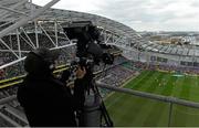 13 June 2015; Television cameras in the TV gantry record the game. UEFA EURO 2016 Championship Qualifier, Group D, Republic of Ireland v Scotland, Aviva Stadium, Lansdowne Road, Dublin. Picture credit: Ramsey Cardy / SPORTSFILE