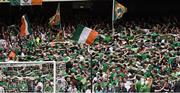 13 June 2015; Republic of Ireland supporters during the game. UEFA EURO 2016 Championship Qualifier, Group D, Republic of Ireland v Scotland, Aviva Stadium, Lansdowne Road, Dublin. Picture credit: David Maher / SPORTSFILE