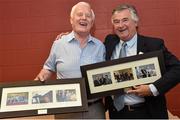 13 June 2015; Boardmembers Peter Fitzgerald, left, and Ronan King received framed photographs in recognition of dedication and commitment to Special Olympics Ireland before the Special Olympics AGM 2015. Dublin City University, Glasnevin, Dublin. Picture credit: Cody Glenn / SPORTSFILE
