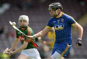 14 June 2015; Noel Fallon, Roscommon, in action against Shane Boland, Mayo. Christy Ring Cup Promotion / Relegation Play-Off, Mayo v Roscommon. Pearse Stadium, Galway. Picture credit: Piaras Ó Mídheach / SPORTSFILE