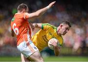 14 June 2015; Patrick McBrearty, Donegal, in action against Ciaran McKeever, Armagh. Ulster GAA Football Senior Championship Quarter-Final, Armagh v Donegal. Athletic Grounds, Armagh. Picture credit: Oliver McVeigh / SPORTSFILE