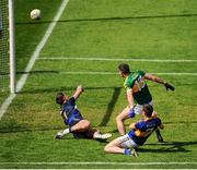 14 June 2015; Paul Geaney, Kerry, middle, evades the attention of Alan Campbell, Tipperary, to score past Evan Comerfield. Munster GAA Football Senior Championship Semi-Final, Kerry v Tipperary. Semple Stadium, Thurles, Co. Tipperary. Picture credit: Seb Daly / SPORTSFILE