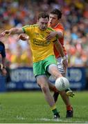 14 June 2015; Martin McElhinney, Donegal, in action against Ethan Rafferty, Armagh. Ulster GAA Football Senior Championship Quarter-Final, Armagh v Donegal. Athletic Grounds, Armagh. Picture credit: Oliver McVeigh / SPORTSFILE