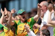 14 June 2015; Donegal fans celebrate after a score. Ulster GAA Football Senior Championship Quarter-Final, Armagh v Donegal. Athletic Grounds, Armagh. Picture credit: Oliver McVeigh / SPORTSFILE