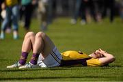 14 June 2015; A dejected Ben Brosnan, Wexford, after the game. Leinster GAA Football Senior Championship Quarter-Final, Westmeath v Wexford. Cusack Park, Mullingar, Co. Westmeath. Photo by Sportsfile