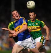14 June 2015; Peter Acheson, Tipperary, in action against Bryan Sheehan, Kerry, behind. Munster GAA Football Senior Championship Semi-Final, Kerry v Tipperary. Semple Stadium, Thurles, Co. Tipperary. Picture credit: Seb Daly / SPORTSFILE