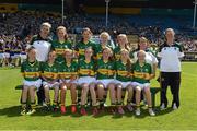 14 June 2015; The Kerry Girls team before the Primary Go Games played at half time. Munster GAA Football Senior Championship Semi-Final, Kerry v Tipperary. Semple Stadium, Thurles, Co. Tipperary. Picture credit: Ray McManus / SPORTSFILE