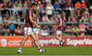 14 June 2015; Paul Conroy, Galway, leaves the field after being shown the black card by referee Padraig Hughes. Connacht GAA Football Senior Championship Semi-Final, Galway v Mayo. Pearse Stadium, Galway. Picture credit: Piaras Ó Mídheach / SPORTSFILE
