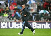 16 August 2008; Dublin manager Paul Caffrey jogs off the field at the end of the match. GAA Football All-Ireland Senior Championship Quarter-Final, Dublin v Tyrone, Croke Park, Dublin. Picture credit: Oliver McVeigh / SPORTSFILE