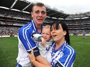 17 August 2008; Waterford's Eoin Kelly celebrates with his girlfriend Sharon Carey and son Sean, age 2, after the match. GAA Hurling All-Ireland Senior Championship Semi-Final, Tipperary v Waterford, Croke Park, Dublin. Picture credit: Stephen McCarthy / SPORTSFILE