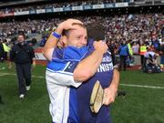 17 August 2008; Waterford manager Davy Fitzgerald celebrates with Eoin McGrath after the match. GAA Hurling All-Ireland Senior Championship Semi-Final, Tipperary v Waterford, Croke Park, Dublin. Picture credit: Stephen McCarthy / SPORTSFILE