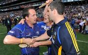 17 August 2008; Waterford manager Davy Fitzgerald is congratulated by Tipperary manager Liam Sheedy after the match. GAA Hurling All-Ireland Senior Championship Semi-Final, Tipperary v Waterford, Croke Park, Dublin. Picture credit: Stephen McCarthy / SPORTSFILE