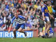 17 August 2008; Waterford's Eoin Kelly celebrates after scoring his side's first goal as Tipperary's Eamonn Buckley looks on. GAA Hurling All-Ireland Senior Championship Semi-Final, Tipperary v Waterford, Croke Park, Dublin. Picture credit: Brian Lawless / SPORTSFILE