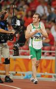 18 August 2008; Paul Hession, Ireland, after winning his Round 2 heat of the Men's 200m in a season best time of 20.32 and qualifying for the semi-finals. Beijing 2008 - Games of the XXIX Olympiad, National Stadium, Olympic Green, Beijing, China. Picture credit: Brendan Moran / SPORTSFILE