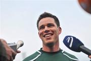 18 August 2008; Republic of Ireland's Steve Finnan during a pitchside interview after squad training. Bislett Stadium, Oslo, Norway. Picture credit: David Maher / SPORTSFILE