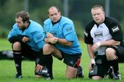 19 August 2008; Ulster's Matt McCullough, Rory Best and Tom Court during a squad training session. Ulster Rugby Squad Training Session, Newforge Country Club, Belfast, Co Antrim. Picture credit; Oliver McVeigh / SPORTSFILE