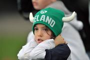 19 August 2008; Young Republic of Ireland supporter Riada Carney Slee, from Kiltimagh, Co. Mayo, watches on during squad training. Ullevall Stadium, Oslo, Norway. Picture credit: David Maher / SPORTSFILE