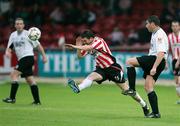 19 August 2008; Colin Fortune, Kildare County, in action against Kevin Deery, Derry City. FAI Ford Cup Fourth Round, Derry City v Kildare County, Brandywell, Derry. Picture credit: Oliver McVeigh / SPORTSFILE
