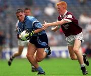 30 July 2000; Declan Lally, Dublin, in action against Kenneth Larkin, Westmeath. Dublin v Westmeath, Leinster Minor Football Championship Final, Croke Park, Dublin. Picture credit; Ray McManus/SPORSTFILE