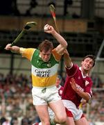7 August 1994; Offaly's Daithi Regan in action against Galway's Liam Burke. Offaly v Galway, All-Ireland Senior Hurling Championship semi-finals, Croke Park, Dublin. Picture credit; Ray McManus/SPORTSFILE