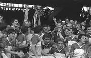 6 September 1981; Offaly captain Padraig Horan lifts the Liam MacCarthy cup after the All-Ireland Senior Hurling Championship Final match between Offaly and Galway at Croke Park in Dublin. Photo by Ray McManus/Sportsfile
