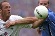 12 August 2000; Willie McCreery, Kildare, left, in action against Brian Stynes, Dublin. Dublin v Kildare, Leinster Football Final Replay, Croke Park, Dublin. Picture credit; Brendan Moran/SPORTSFILE *(EDI)*
