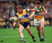 3 September 1995; Jamesie O'Connor, Clare in action against Michael Duignan, Offaly, Clare v Offaly, All Ireland hurling Final, Croke Park, Dublin. Picture credit; Ray McManus/SPORTSFILE