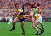 3 September 1995; Fergus Tuohy, Clare breaks clear of Johnny Pilkington, Offaly, Clare v Offaly, All Ireland hurling Final, Croke Park, Dublin. Picture credit; Ray McManus/SPORTSFILE
