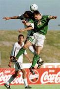 30th January 1999;  Republic of Ireland's Liam Miller in action against Spain's Nelo, in Group A of the U.17 Meridian Cup .The Athlone Stadium, Capetown, South Africa.   Soccer. Picture Credit David Maher/SPORTSFILE