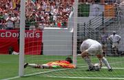 File Pic: John Aldridge picks the ball out of the net after scoring Ireland's only goal v Mexico in the 1994 World Cup Finals in Orlando. 24/6/94.  Soccer. Pic: David Maher SPORTSFILE.