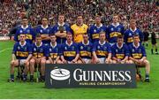 9 September 2001; The Tipperary team, back row, left to right, Thomas Costello, Mark O'Leary, Philip Maher, Brendan Cummins, Eddie Enright, Lar Corbett, Eugene O'Neill, front row, left to right, Eoin Kelly, John Carroll, Paul Kelly, Éamonn Corcoran, Tommy Dunne, Declan Ryan, David Kennedy, Paul Ormond. Tipperary v Galway, All Ireland Senior Hurling Final, Croke Park, Dublin. Picture credit; Aoife Rice / SPORTSFILE