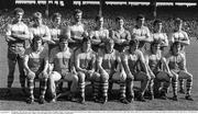 20 September 1981; The Kerry team, back row, left to right, Jack O'Shea, Pat Spillane, Paudie Lynch, Eoin Liston, John O'Keeffe, Charlie Nelligan, Tim Kennelly, Ger Power, Seán Walsh, front row, left to right, Mikey Sheehy, Páidí Ó Sé, Tommy Doyle, Jimmy Deenihan, Mick Spillane, John Egan, and Denis 'Ogie' Moran. All Ireland Senior Football Championship Final, Kerry v Offaly, Croke Park, Dublin. Picture credit: Ray McManus / SPORTSFILE