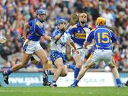 17 August 2008; Jamie Nagle, Waterford, in action against Hugh Maloney, left, Seamus Callinan, and Lar Corbert, 15, Tipperary. GAA Hurling All-Ireland Senior Championship Semi-Final, Tipperary v Waterford, Croke Park, Dublin. Picture credit: Stephen McCarthy / SPORTSFILE