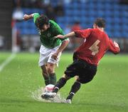 20 August 2008; Stephen Hunt, Republic of Ireland, in action against Fredrik Winsnes, Norway. International Friendly, Norway v Republic of Ireland, Ullevall Stadium, Oslo, Norway. Picture credit: David Maher / SPORTSFILE