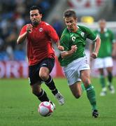 20 August 2008; Kevin Doyle, Republic of Ireland, in action against Martin Andresen, Norway. International Friendly, Norway v Republic of Ireland, Ullevall Stadium, Oslo, Norway. Picture credit: David Maher / SPORTSFILE