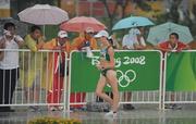 21 August 2008; Olive Loughnane, 2046, Ireland, in action during the Women's 20km Walk, where she finished in a personal best time of 1:27.45. Beijing 2008 - Games of the XXIX Olympiad, National Stadium, Olympic Green, Beijing, China. Picture credit: Ray McManus / SPORTSFILE