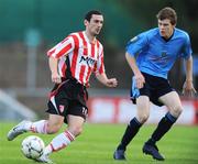 22 August 2008; Mark Farren, Derry City, in action against Evan McMillian, UCD. eircom League of Ireland Premier Division, UCD v Derry City, UCD Bowl, Dublin. Picture credit: Brian Lawless / SPORTSFILE