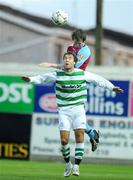 22 August 2008; Joe Kendrick, Drogheda United, in action against Sean O'Connor, Shamrock Rovers. eircom League of Ireland Premier Division, Drogheda United  v Shamrock Rovers, United Park, Drogheda, Co. Louth. Photo by Sportsfile