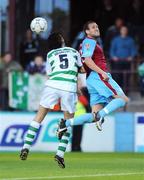 22 August 2008; Guy Bates, Drogheda United, in action against Darragh Maguire, Shamrock Rovers. eircom League of Ireland Premier Division, Drogheda United  v Shamrock Rovers, United Park, Drogheda, Co. Louth. Photo by Sportsfile