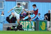 22 August 2008; Tadhg Purcell, Shamrock Rovers, in action against Stuart Byrne, Drogheda United. eircom League of Ireland Premier Division, Drogheda United  v Shamrock Rovers, United Park, Drogheda, Co. Louth. Photo by Sportsfile