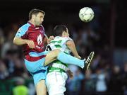 22 August 2008; Shaun Maher, Drogheda United, in action against Tadhg Purcell, Shamrock Rovers. eircom League of Ireland Premier Division, Drogheda United  v Shamrock Rovers, United Park, Drogheda, Co. Louth. Photo by Sportsfile