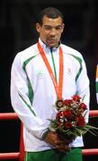 23 August 2008; Ireland's Darren Sutherland after the presentation of an Olympic Bronze Medal after the final of the the Middleweight, 75kg, division. Beijing 2008 - Games of the XXIX Olympiad, Beijing Workers' Gymnasium, Olympic Green, Beijing, China. Picture credit: Ray McManus / SPORTSFILE