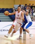 21 August 2008; Kamil Chanas, Poland, in action against Magnus Thor Gunnarsson, Iceland. Emerald Hoops Day 1, Poland v Iceland, National Basketball Arena, Tallaght, Co. Dublin. Picture credit: Stephen McCarthy / SPORTSFILE